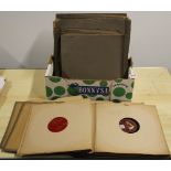 Six folios of 78 RPM records.