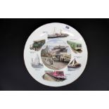 A limited edition 81/750 Lynn Tait gallery plate of Southend pier designed by David Hurrell, Dia.