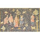 A large Art Editions reproduction French tapestry, 108 x 191cm.