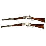 A pair of heavy quality replica rifles, L. 99cm.