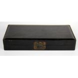 A Chinese dark hardwood box, 30 x 15 x 5cm.