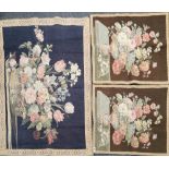 Three tapestry wall hangings, largest 95 x 125cm.