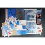 A 1974 collection of "Red Arrows Aerobatic Team" items including a photograph signed by all of the