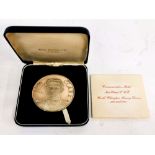A cased hallmarked sterling silver commerative medal (261 - 5000) for Formula One racing driver