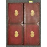 Four large half leather bound volumes of the Imperial Shakespeare published c.1880 with a