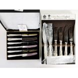 Two cases of Arthur Price silver plated cutlery.