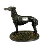 A bronze figure of a greyhound, H. 26cm.