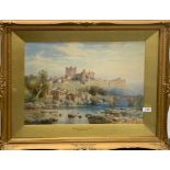 H.B.Wimbush ( Henry Bowser, British 1849 - 1910 ). A lovely gilt framed signed watercolour of '