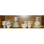 A Royal Albert Brigadoon pattern tea set together with a Royal Standard tea set.