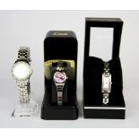 Three lady's wrist watches.