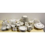 A very extensive Royal Doulton 'Burgundy' pattern tea and dinner service.