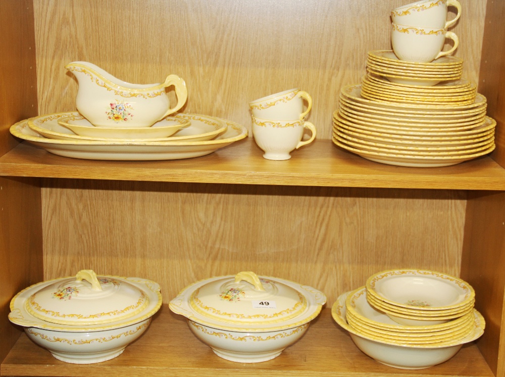 An extensive New Hall 1930's part dinner and tea set.