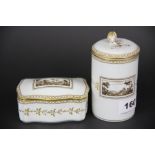 Two Italian Richard Ginori porcelain items, tallest 12.5cm.
