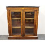 A 19th Century inlaid mahogany veneered pier cabinet, 91 x 31 x 99cm.
