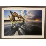 A large limited edition 5/50 frame photographic print, frame size 76 x 106cm.