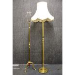 Two vintage gilt metal standard lamps.