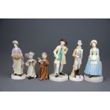 A group of four Royal Worcester figurines ' The Gallant's lady', ' Regency Lady', 'The Gallant', '