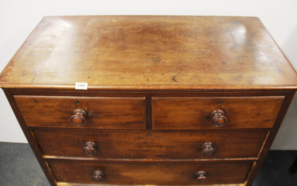 A 19th Century mahogany chest of drawers, 105 x 52 x 107cm. - Image 2 of 3