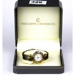 A lady's Philippe Charriol stainless steel and gold plated wristwatch.