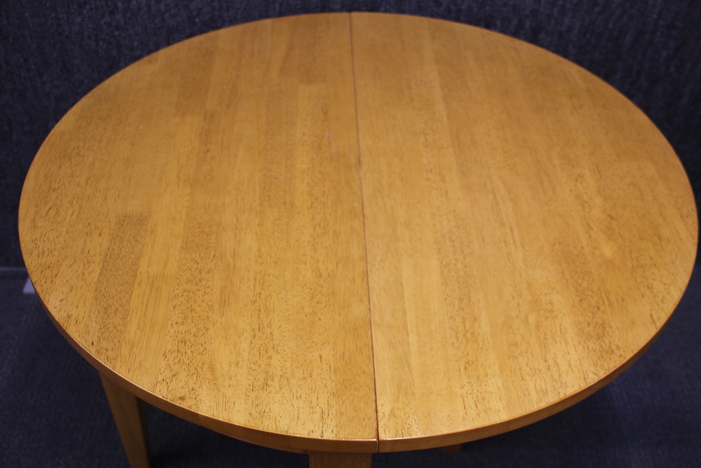 An 1970's semi-circular fold out tea table, Dia. 91cm. - Image 2 of 2