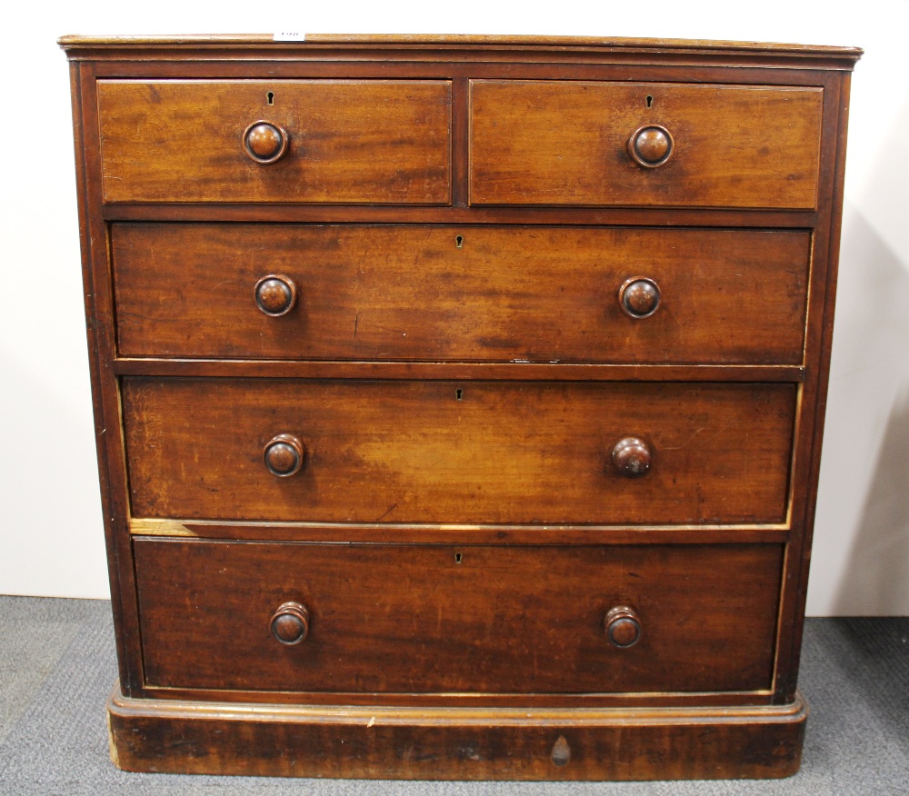A 19th Century mahogany chest of drawers, 105 x 52 x 107cm.