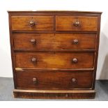 A 19th Century mahogany chest of drawers, 105 x 52 x 107cm.