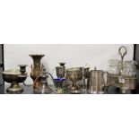 A quantity of silver plate etc.