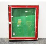 A useful table top display cabinet, 46 x 55cm. Graduated from 8 - 10cm.