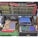 A quantity of clothbound volumes of George Eliot's works, works of Scott and other good books.