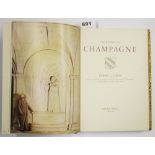 A first edition leatherbound volume 'The history of champagne' by Andre L.Simon, published by