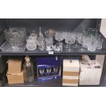 A quantity of Edwardian and other glassware.