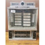 A 1970's jukebox control panel, 32 x 28 x 21cm.