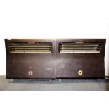 A pair of vintage Thermovent bakelite front electric heaters, 65 x 59cm. (for decorative use only)