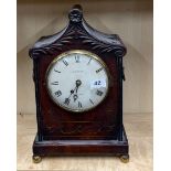 A William IV, early 19th C, brass inlaid mahogany bracket clock by Murray of Hastings, H. 40cm.