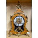 A French Louis XV style ormolu mounted bracket clock, H. 56cm.