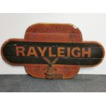 A wooden Beal Bros., Millers, Rayleigh wooden advertising sign, W. 105cm
