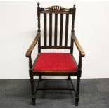 A 1920's oak carver chair.