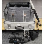 A quantity of good photographic equipment including Yashica sf-d camera body, Yashica zoom lens,