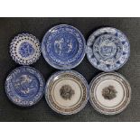 A quantity of 19th Century and other blue and white china plates.