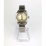 A gent's vintage small faced Omega stainless steel wristwatch, W. 3cm. Understood to be in working