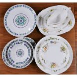 A Meakin 'Mandalay' pattern part dinner set and a coalport 'Wenlock' fruit pattern part dinner