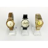 A group of three gent's vintage wristwatches.