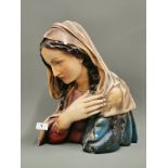 A 1930's 'chalk' figure of the Madonna, H. 31cm.