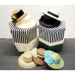 A quantity of vintage ladies dress hats.