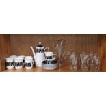 A 1970's Windsor bone chine 'Troy' pattern coffee set with a 1960'S lemonade set.