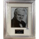 Autograph interest: A signed photograph of James Cagney, 35 x 44cm. With certificate.