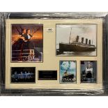 Autograph interest: A framed Titanic collage including a signature from Millvina Dean (the