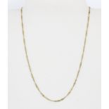 A hallmarked 9ct yellow gold chain necklace, approx. L. 47.5cm, approx. 3.2gr.