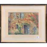 An interesting framed watercolour with notation verso 'Colin At Hameau Dela Rivere' from artist