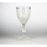 A fine Venetian spiral wine glass, H. 18cm.